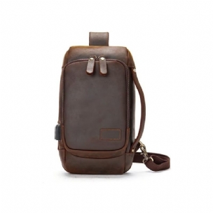 Herren Umhängetaschen Vintage Brusttasche Stylischer Rucksack