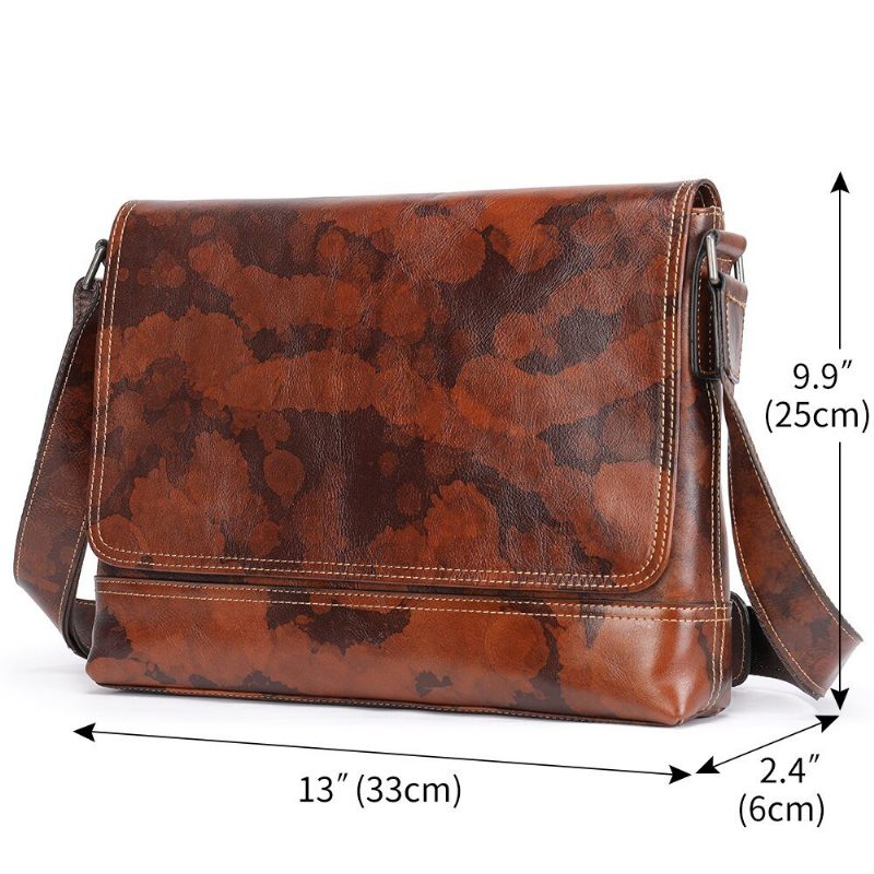 Herren Umhängetaschen Vintage Reißverschluss Umhängetasche Messenger-tasche - Kaffee