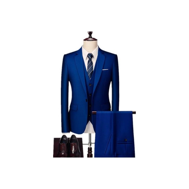 Herrenanzüge Acetat-blazer Hosenanzug-set - Marineblau