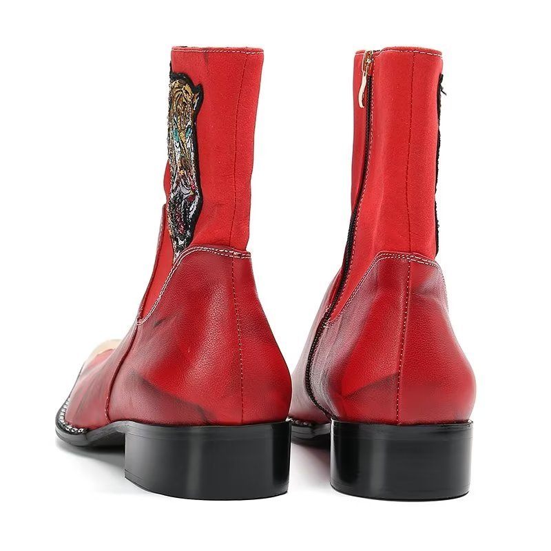 Herrenstiefel Edle Anzugstiefel - Rot