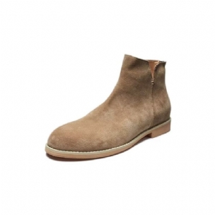 Herrenstiefel Elegante Slip-on-stiefeletten Aus Rindsleder