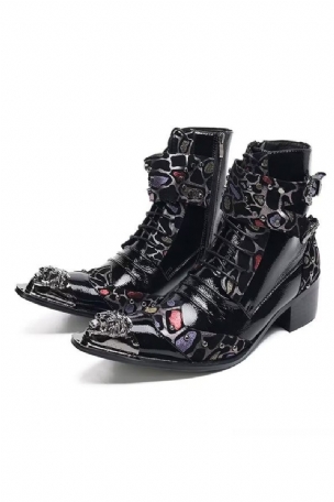 Herrenstiefel Elegante Spitze Lederstiefel