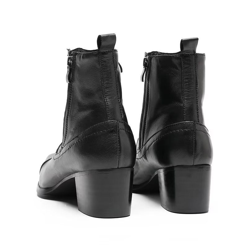 Herrenstiefel Exotische Leder-statement-stiefel - Schwarz