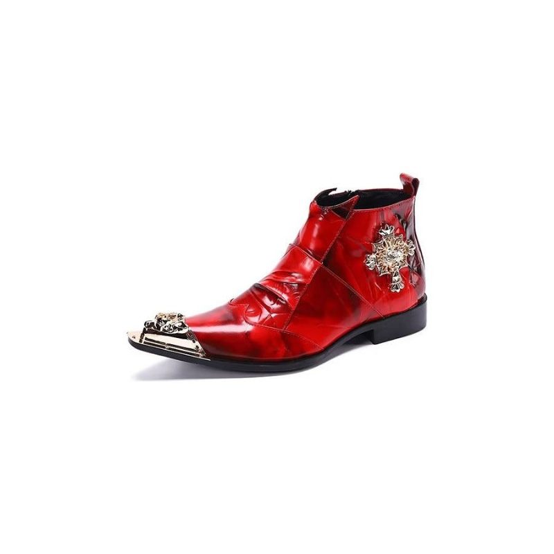 Herrenstiefel Exotische Schicke Stiefeletten - Rot