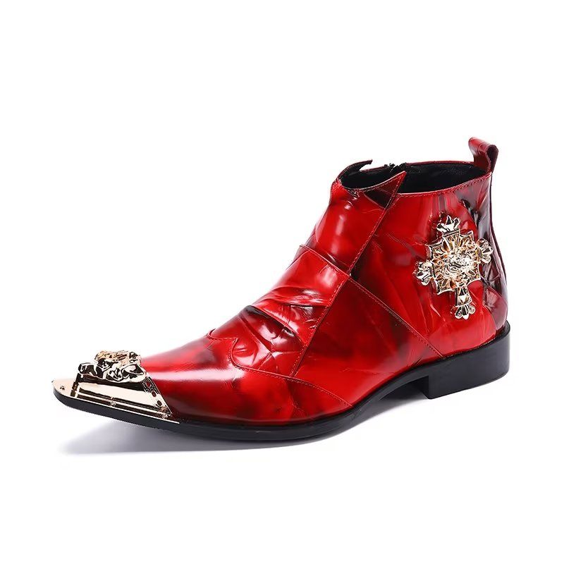 Herrenstiefel Exotische Schicke Stiefeletten - Rot