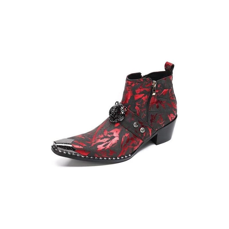 Herrenstiefel Exotische Spitze Zehenstiefel - Rot 1