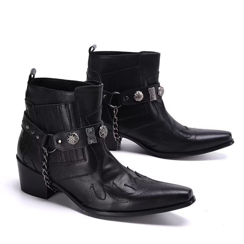 Herrenstiefel Exotische Statement-kleiderstiefel - Schwarz