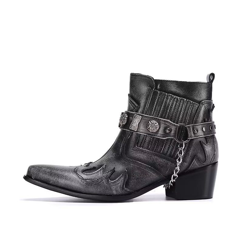 Herrenstiefel Exotische Statement-kleiderstiefel - Grau