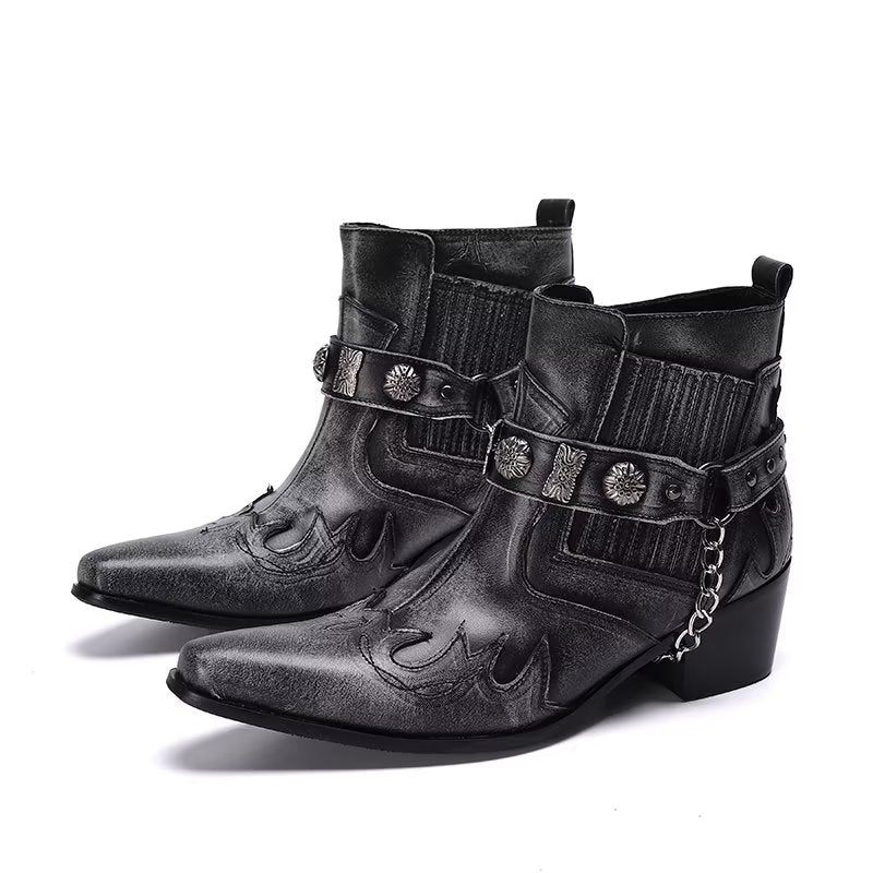 Herrenstiefel Exotische Statement-kleiderstiefel - Grau