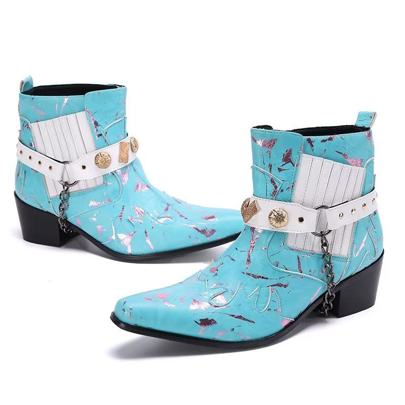 Herrenstiefel Exotische Statement-kleiderstiefel - Blau