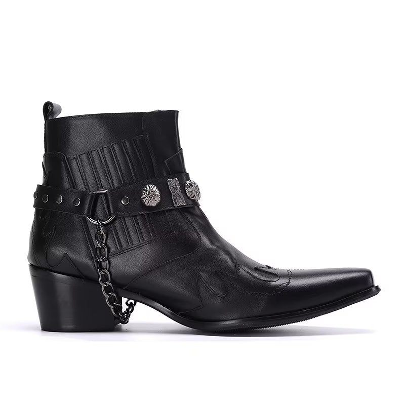 Herrenstiefel Exotische Statement-kleiderstiefel - Schwarz