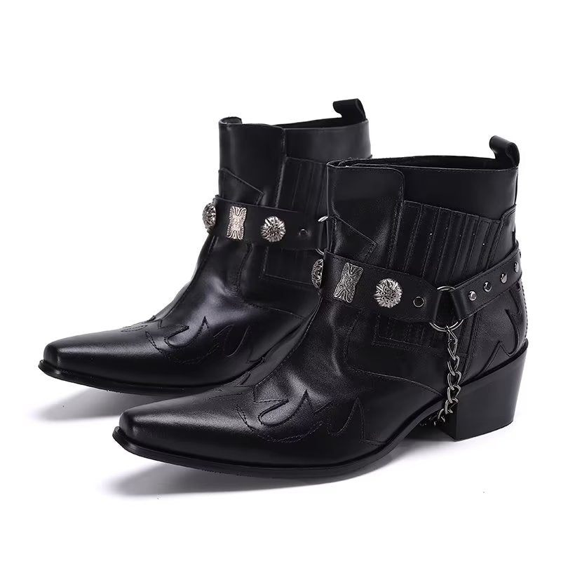 Herrenstiefel Exotische Statement-kleiderstiefel - Schwarz