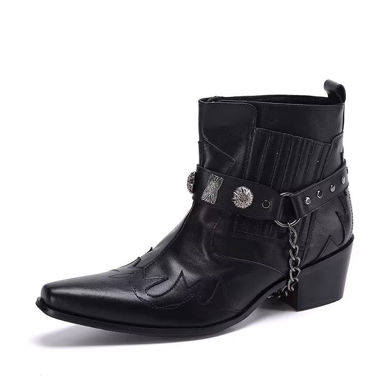 Herrenstiefel Exotische Statement-kleiderstiefel - Schwarz