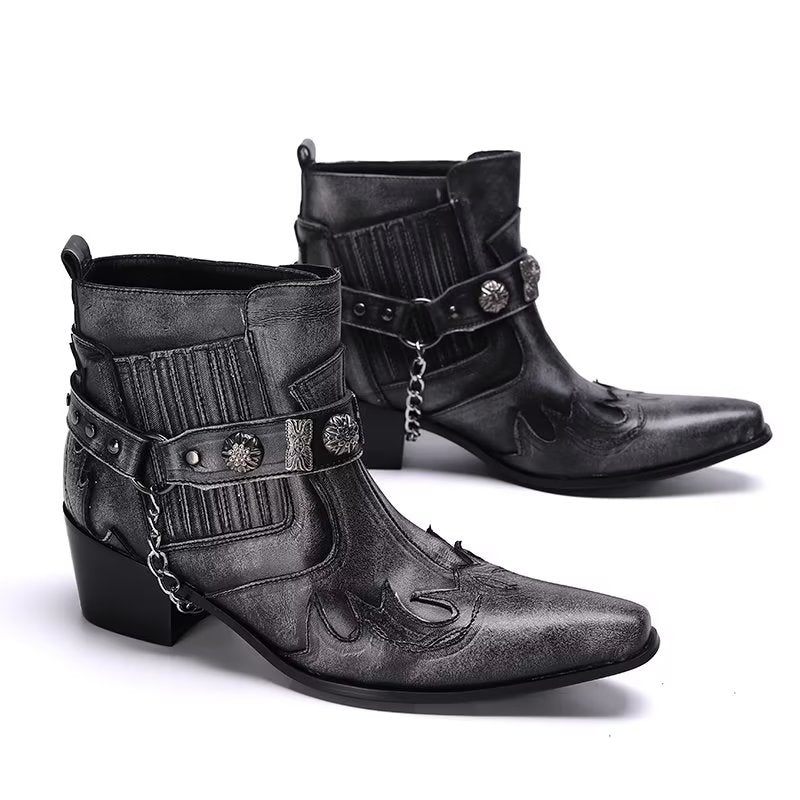 Herrenstiefel Exotische Statement-kleiderstiefel - Grau