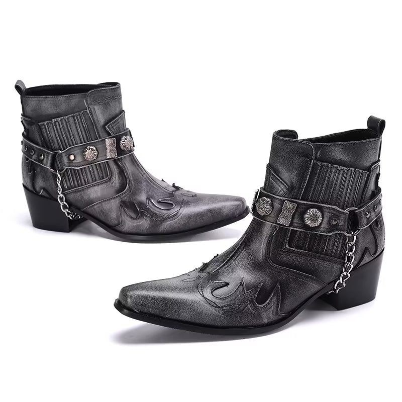 Herrenstiefel Exotische Statement-kleiderstiefel - Grau