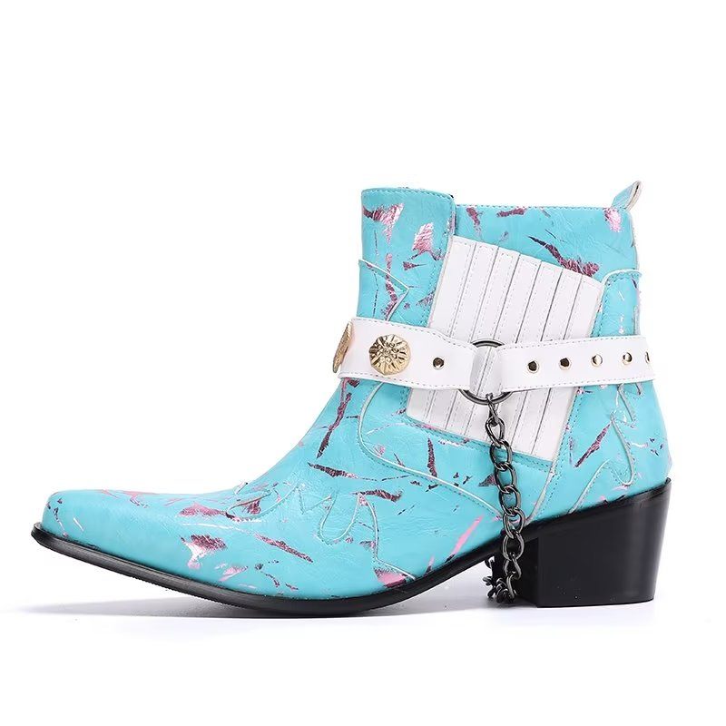 Herrenstiefel Exotische Statement-kleiderstiefel - Blau