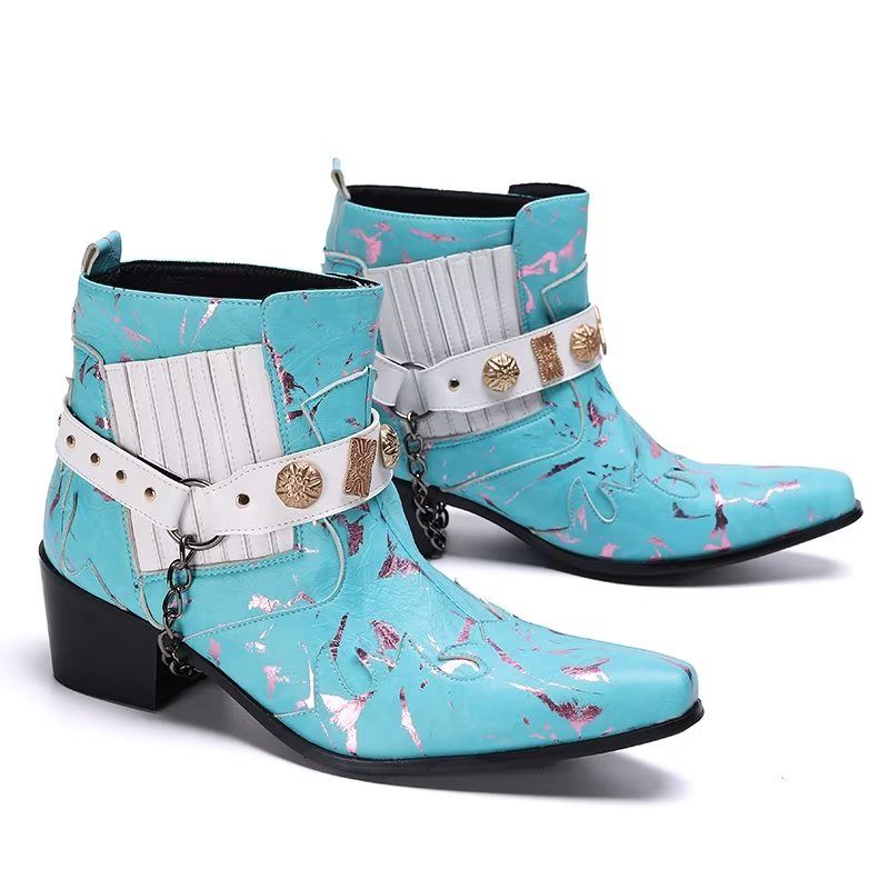 Herrenstiefel Exotische Statement-kleiderstiefel - Blau