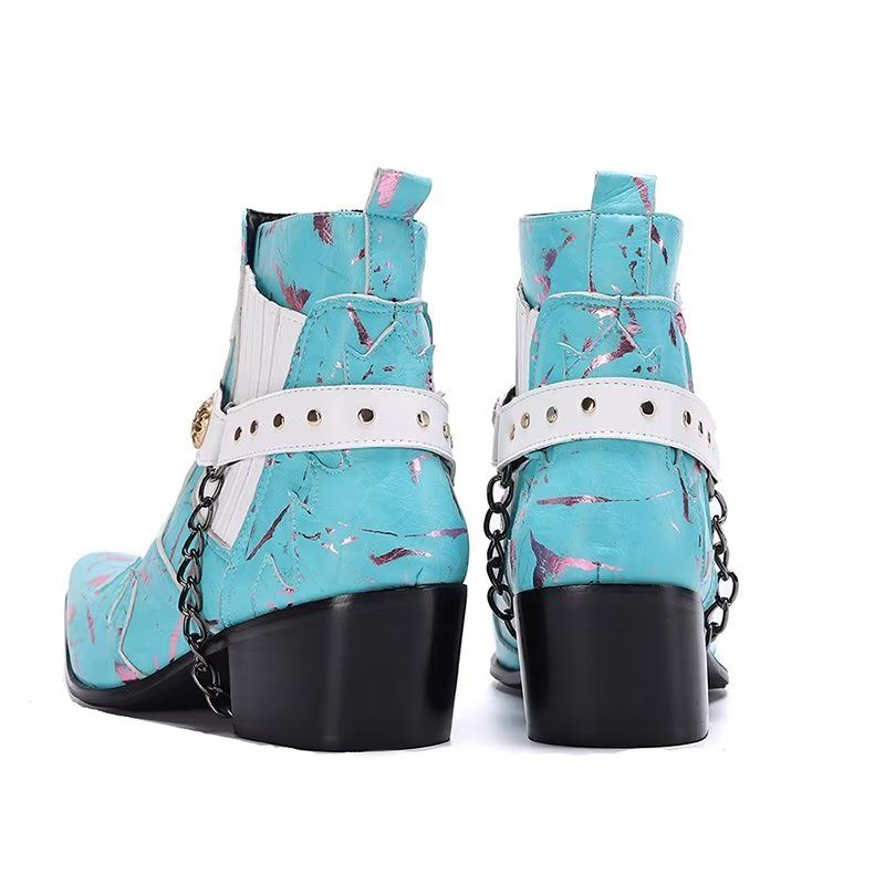 Herrenstiefel Exotische Statement-kleiderstiefel - Blau