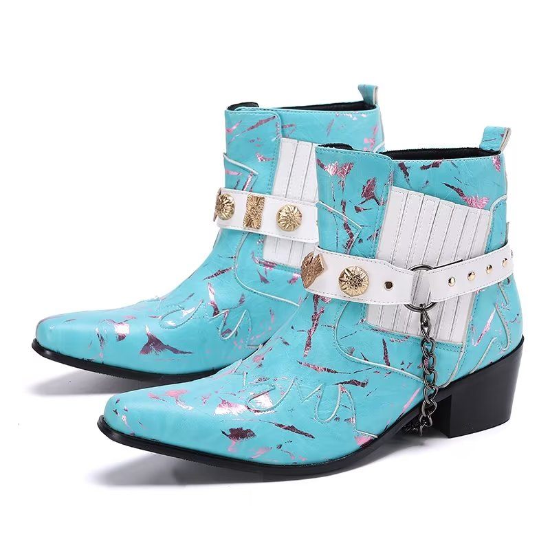 Herrenstiefel Exotische Statement-kleiderstiefel - Blau