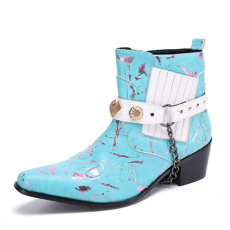 Herrenstiefel Exotische Statement-kleiderstiefel - Blau