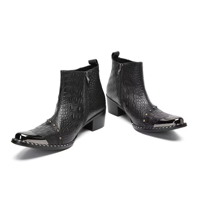 Herrenstiefel Exquisite Reißverschluss-kleiderstiefel - Schwarz