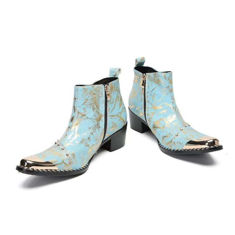 Herrenstiefel Exquisite Reißverschluss-kleiderstiefel - Blau