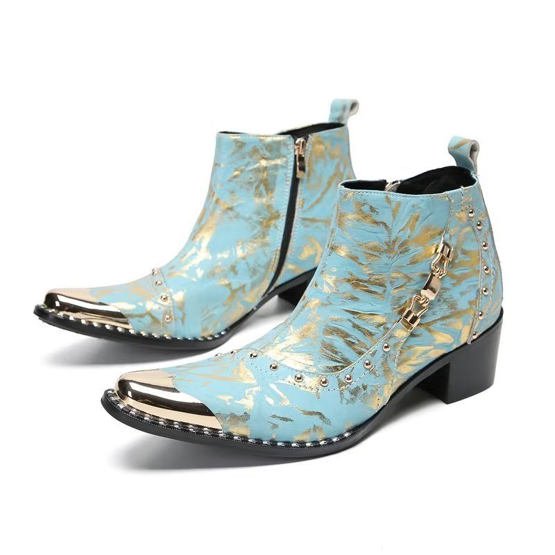 Herrenstiefel Exquisite Reißverschluss-kleiderstiefel - Blau