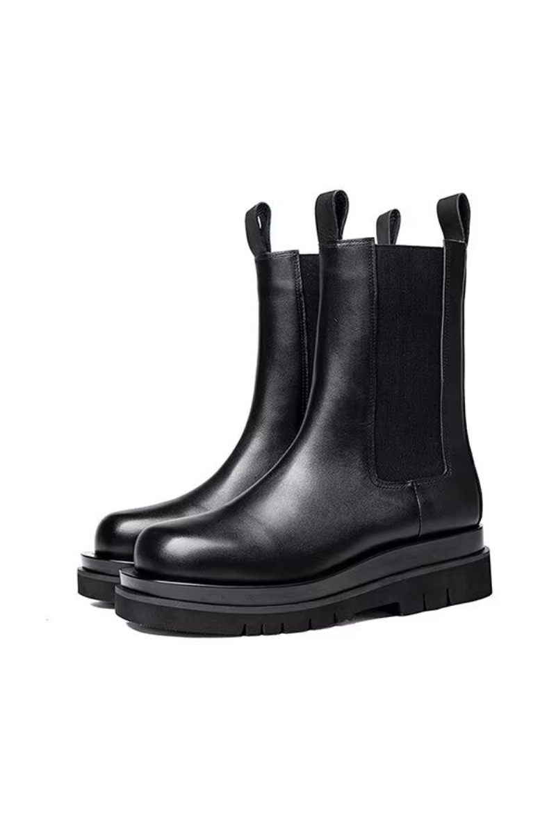 Herrenstiefel Hohe Stiefeletten - Schwarz