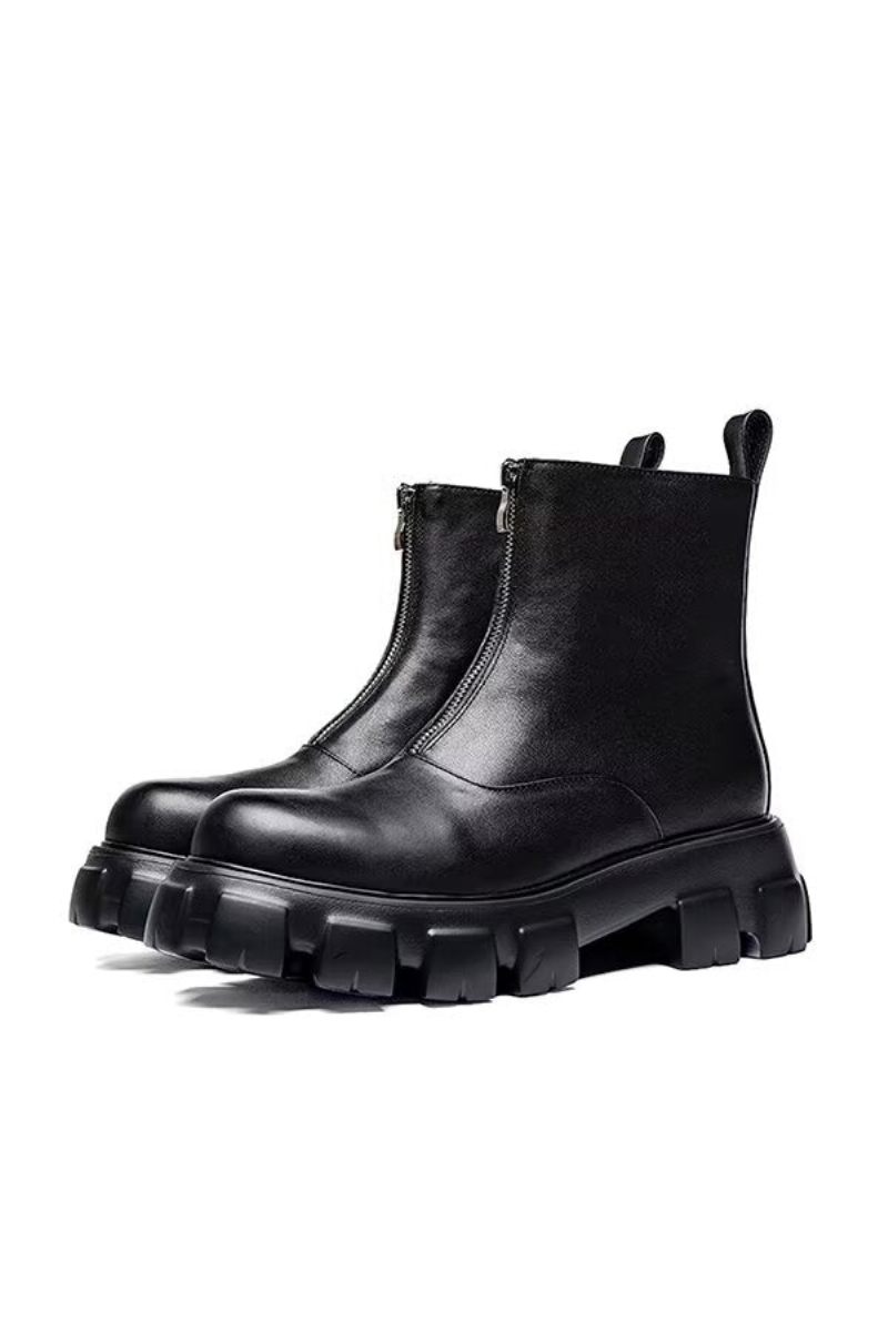 Herrenstiefel Hohe Stiefeletten Aus Leder