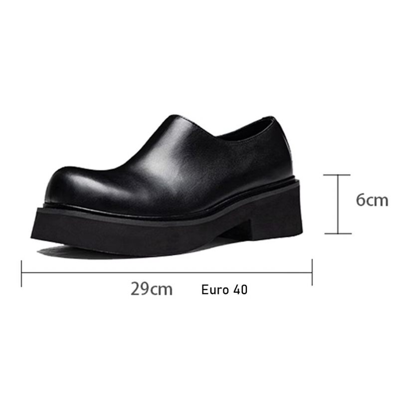 Herrenstiefel Klassische Slip-on-lederstiefel - Schwarz