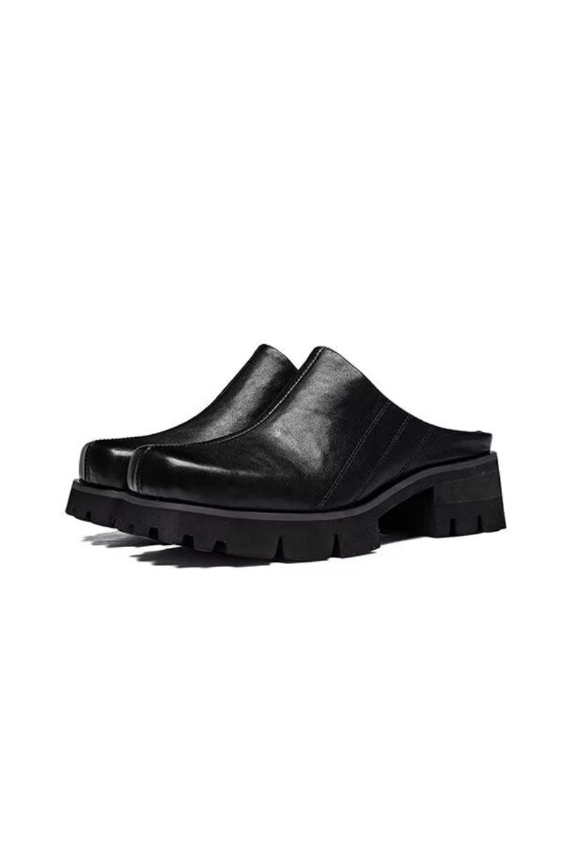 Herrenstiefel Leder-slip-on-stiefel