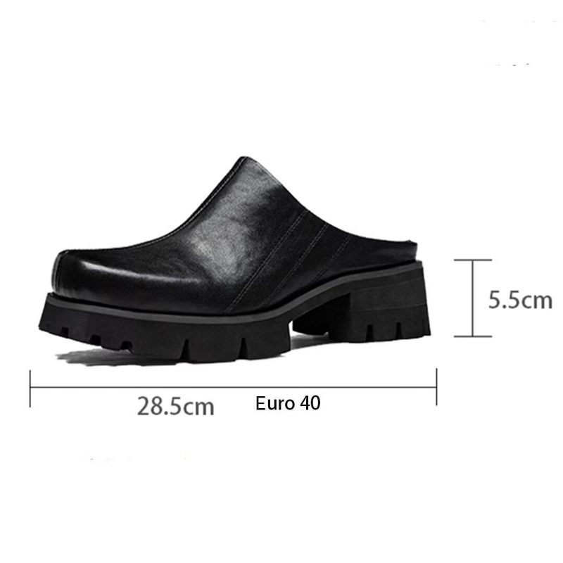 Herrenstiefel Leder-slip-on-stiefel - Schwarz