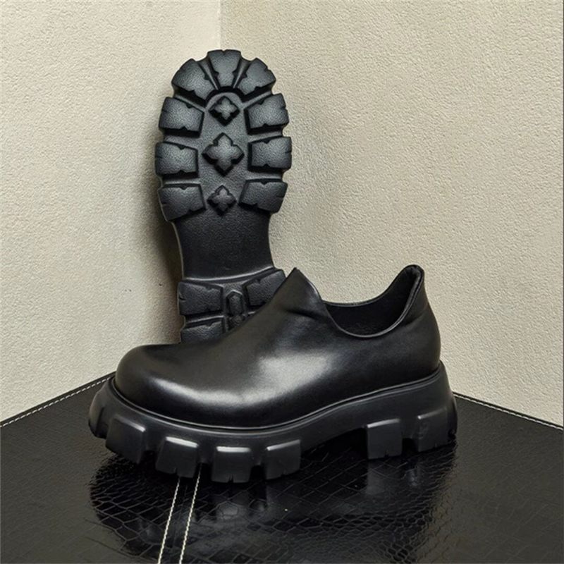 Herrenstiefel Lederstiefeletten - Schwarz