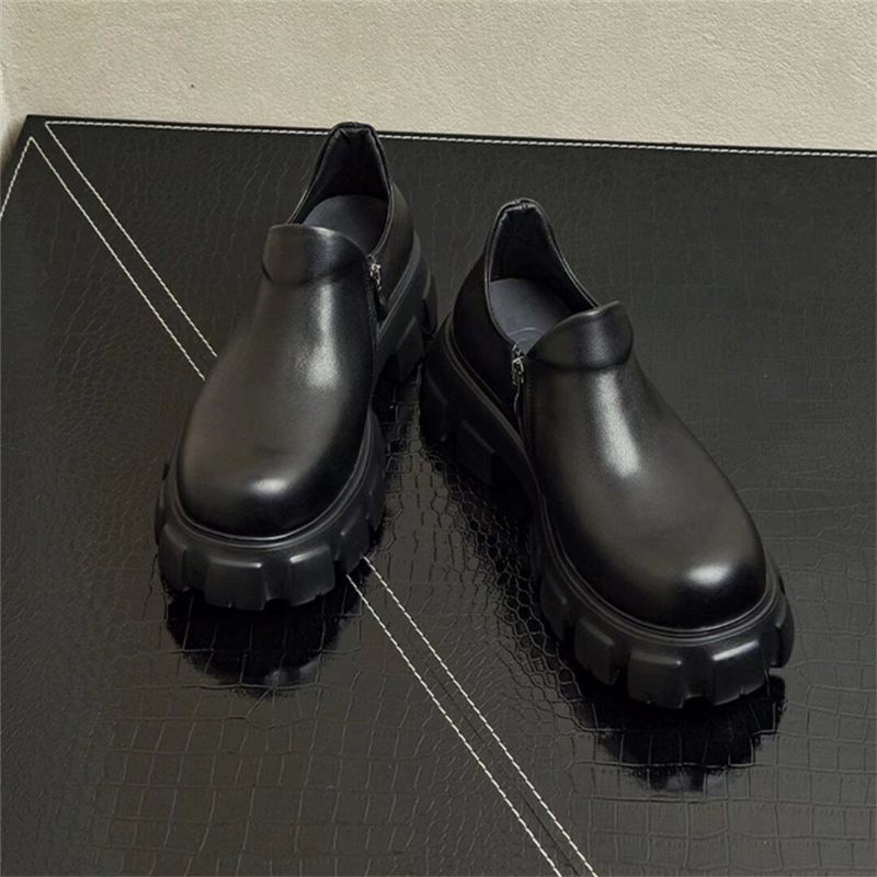 Herrenstiefel Lederstiefeletten - Schwarz