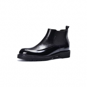 Herrenstiefel Luxus-slip-on-stiefeletten Aus Leder