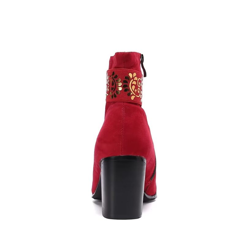 Herrenstiefel Mit Exotischer Textur - Rot