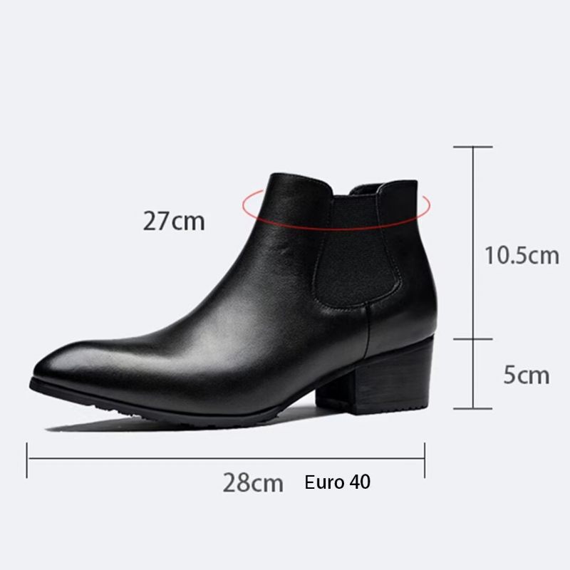 Herrenstiefel Mit Spitzem Reißverschluss Und Stiefeletten - Schwarz