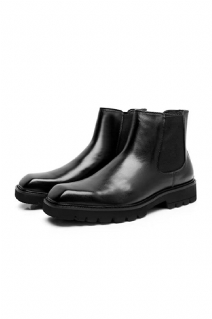 Herrenstiefel Moderne Gentleman-stiefeletten Mit Eckiger Zehenpartie