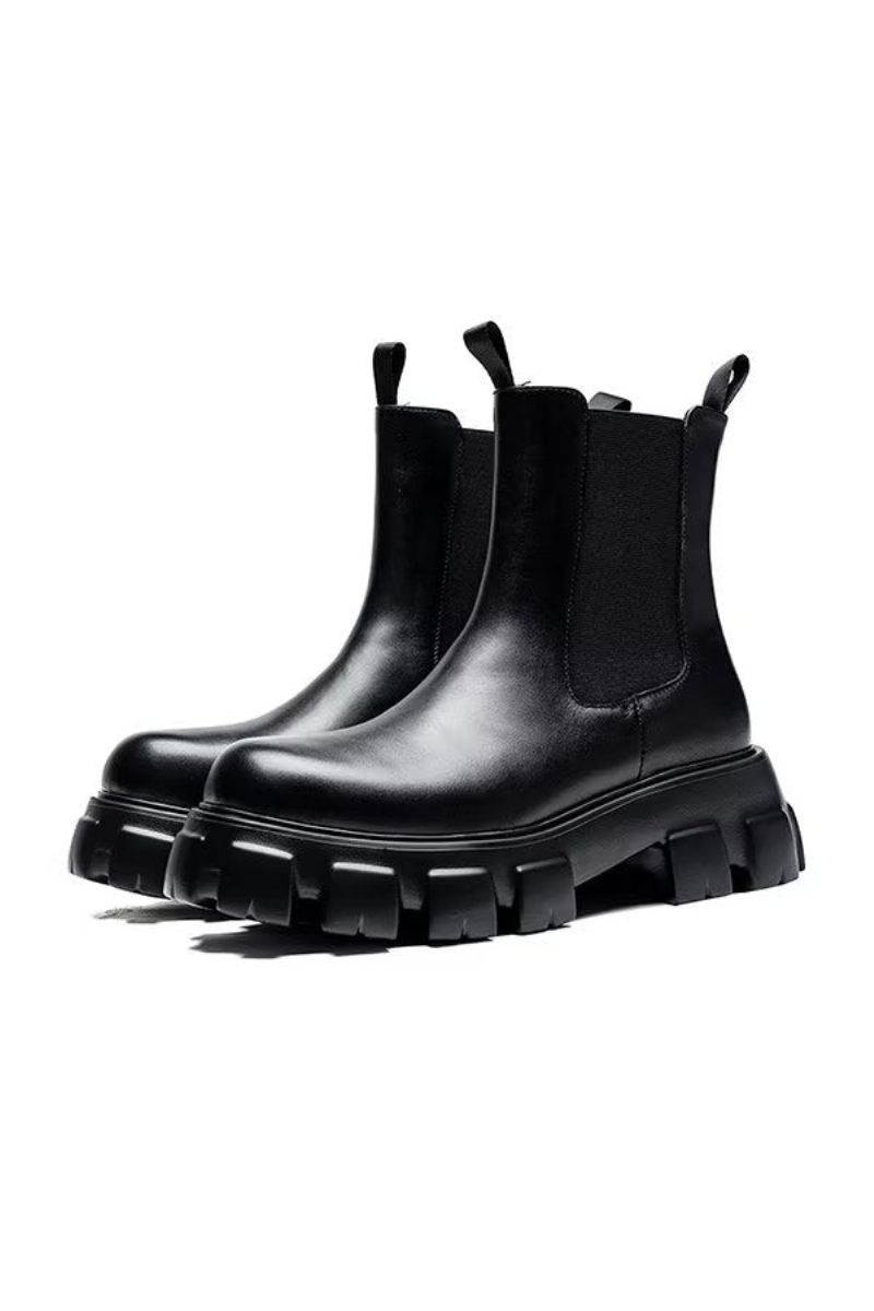 Herrenstiefel Moderne Schicke Stiefeletten Aus Leder