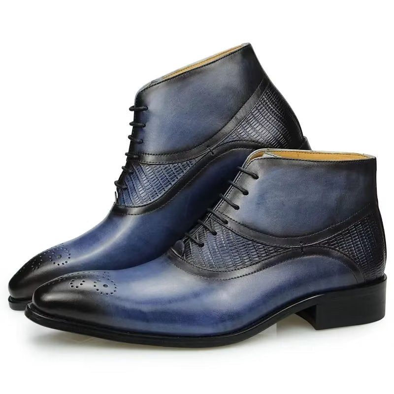 Herrenstiefel Modische Schnürstiefeletten - Blau