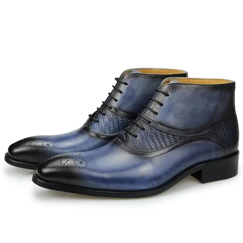 Herrenstiefel Modische Schnürstiefeletten - Blau