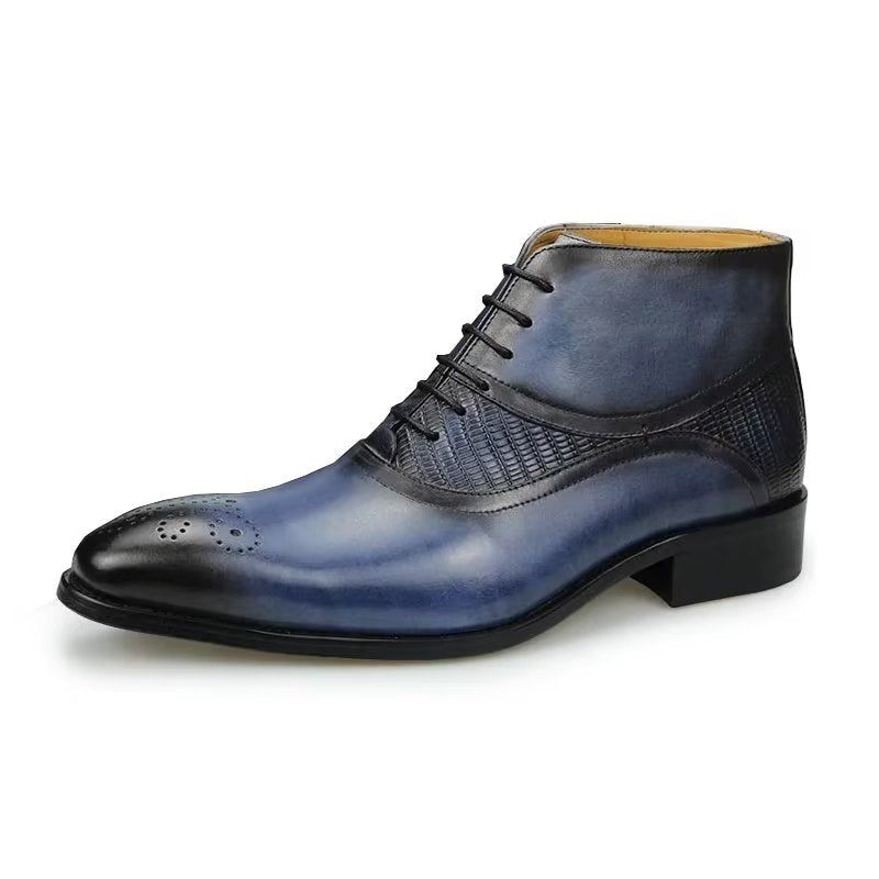 Herrenstiefel Modische Schnürstiefeletten - Blau