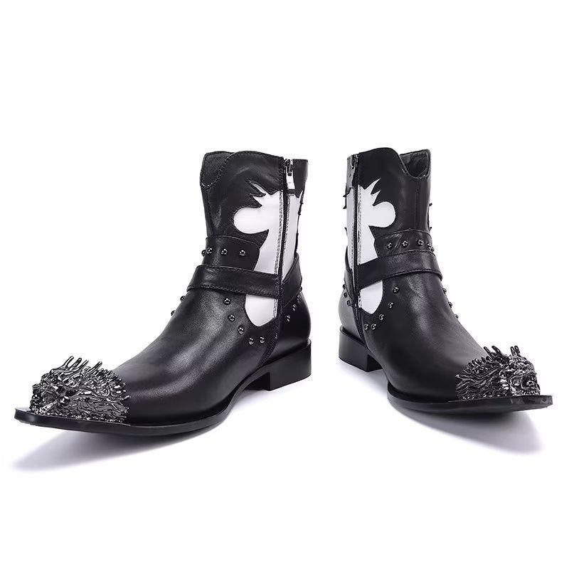 Herrenstiefel Schicke Stiefeletten - Schwarz