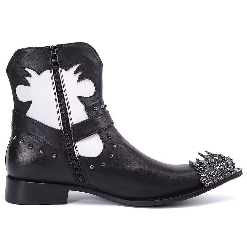 Herrenstiefel Schicke Stiefeletten - Schwarz