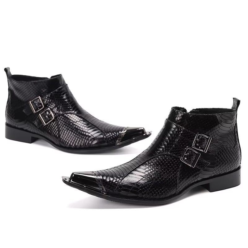 Herrenstiefel Schicke Stiefeletten - Schwarz