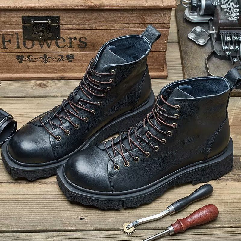 Herrenstiefel Schicke Stiefeletten - Schwarz