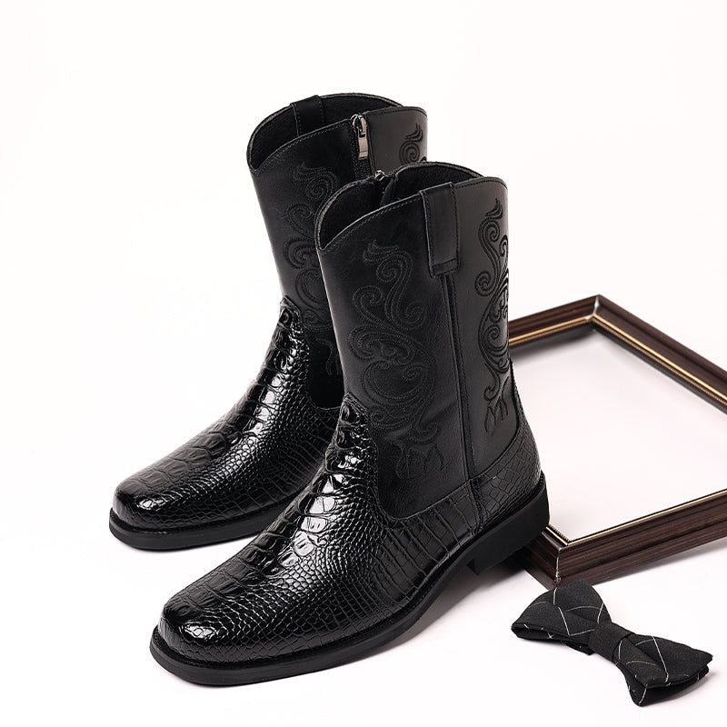 Herrenstiefel Schicke Stiefeletten - Schwarz