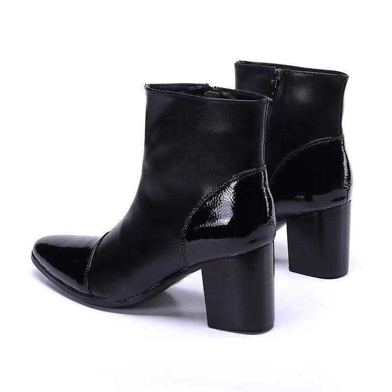 Herrenstiefel Schicke Stiefeletten - Schwarz