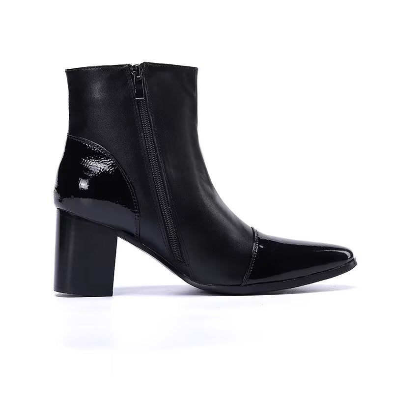 Herrenstiefel Schicke Stiefeletten - Schwarz