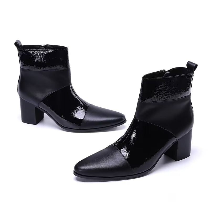 Herrenstiefel Schicke Stiefeletten - Schwarz 1